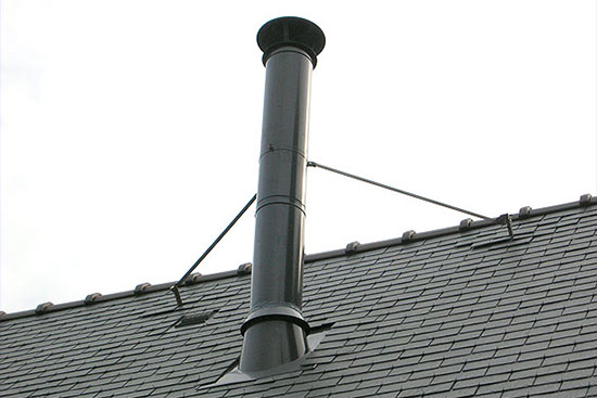 Conduit de cheminée en métal en tube